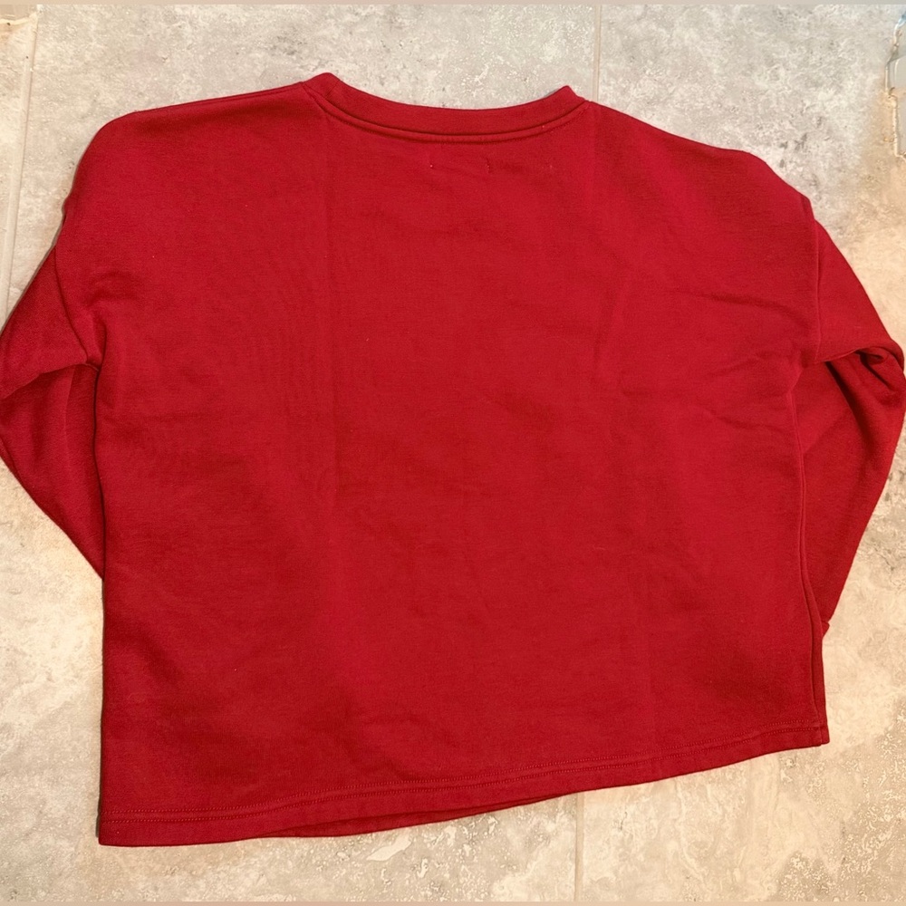 Rae Dunn “BELIEVE.” Red Sweatshirt & Jogger Set | Size S | Cozy Lounge - Picture 5 of 10
